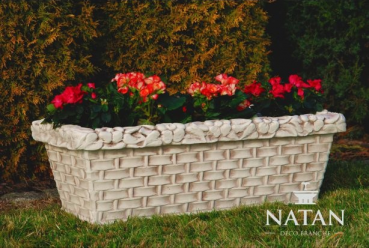 Garten Blumenkorb Blumen Gefäss Terrasse Dekoration Statue Figuren Blumenkasten